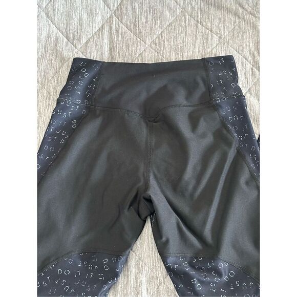 Nike Just Do It logo Dri‎ Fit ankle length leggings Womens S Black Activewear - Picture 6 of 6